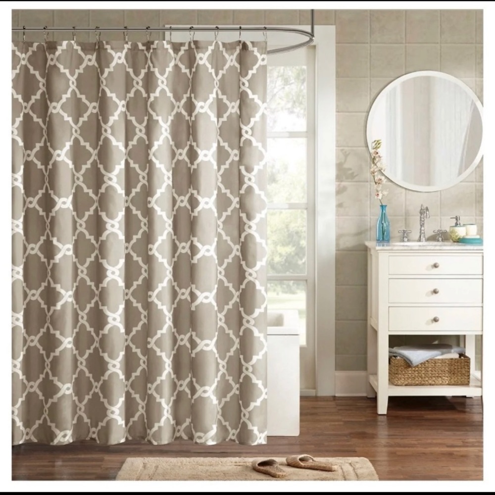 Becker Printed Geometric Shower Curtain